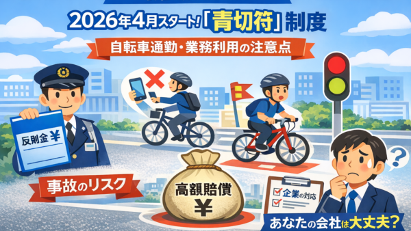 【会社は知っておきたい】 2026 年 4 月スタート！自転車の「青切符」制度と自転車通勤・業務利用における企業の留意点